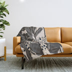 Minimal Jungle Abstract Art 2 Throw Blanket Gallery Image 1