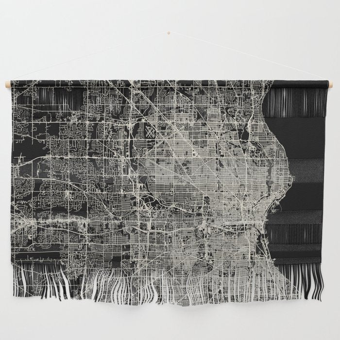 Milwaukee City Map Wall Hanging Gallery Image 1