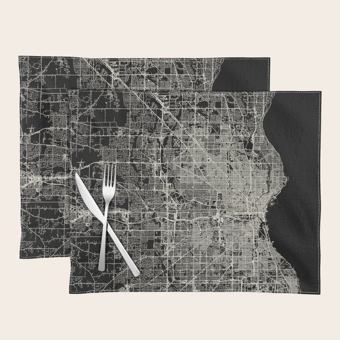 Milwaukee City Map Placemat Gallery Image 1