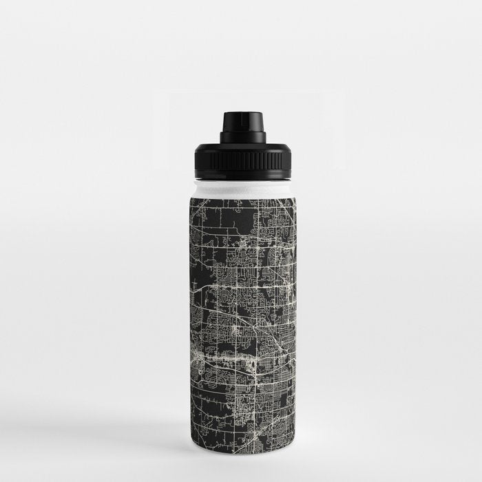 Milwaukee City Map Water Bottle Gallery Image 3