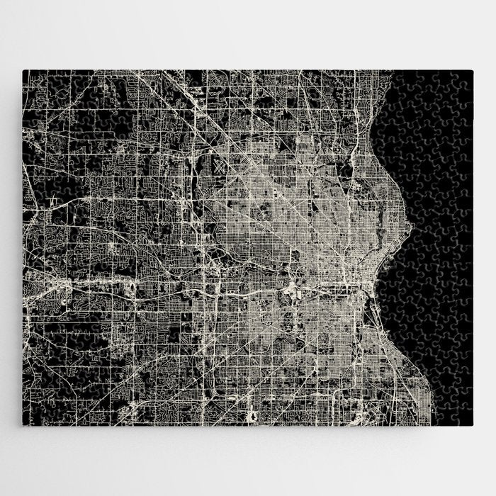Milwaukee City Map Jigsaw Puzzle Gallery Image 1
