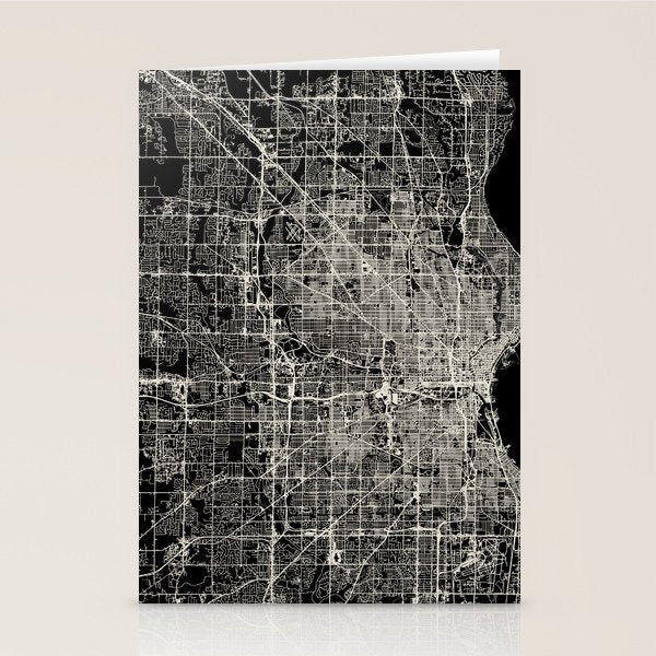 Milwaukee City Map Stationery Card Gallery Image 2