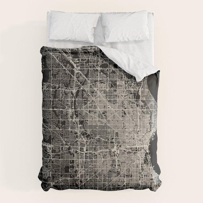 Milwaukee City Map Comforter Gallery Image 6