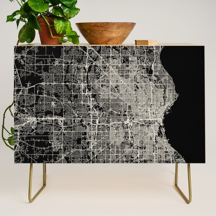 Milwaukee City Map Credenza Gallery Image 1