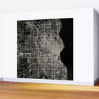 Milwaukee City Map Wall Mural Gallery Image 2