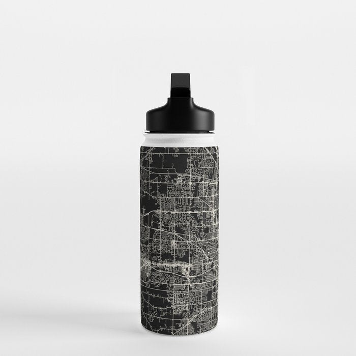 Milwaukee City Map Water Bottle Gallery Image 3