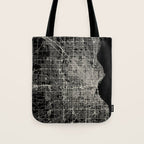 Milwaukee City Map Tote Bag Gallery Image 1