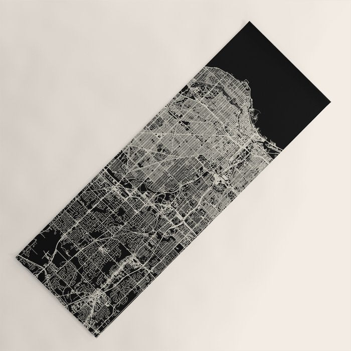 Milwaukee City Map Yoga Mat Gallery Image 1
