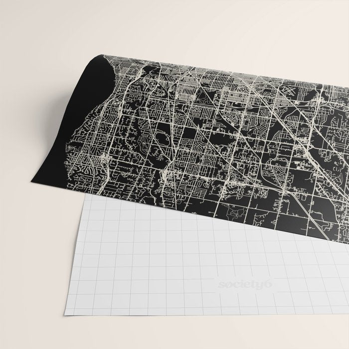 Milwaukee City Map Wrapping Paper Gallery Image 2
