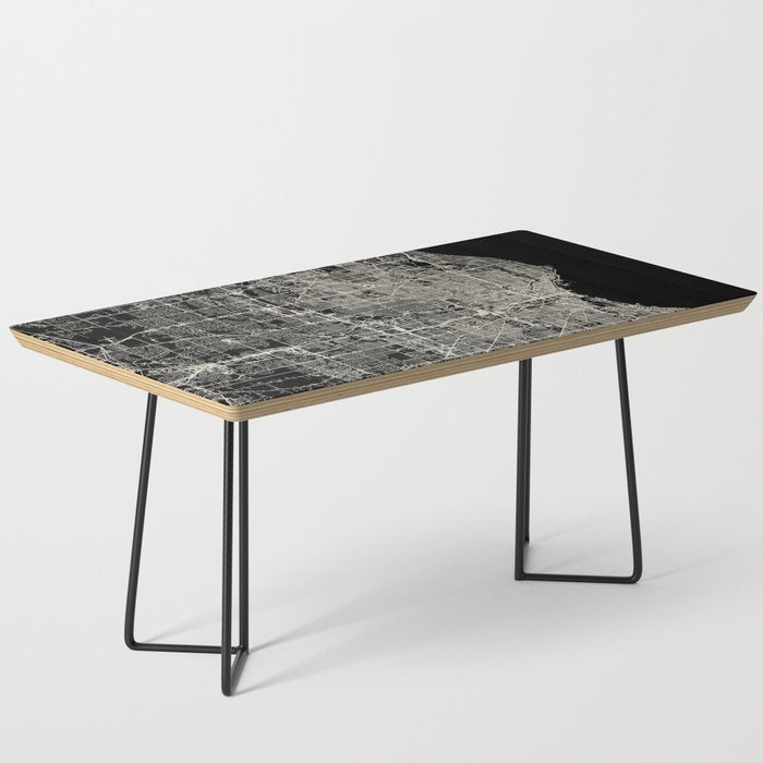 Milwaukee City Map Coffee Table Gallery Image 1