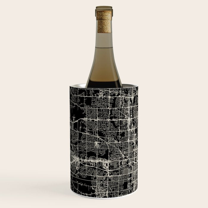 Milwaukee City Map Wine Chiller Gallery Image 2