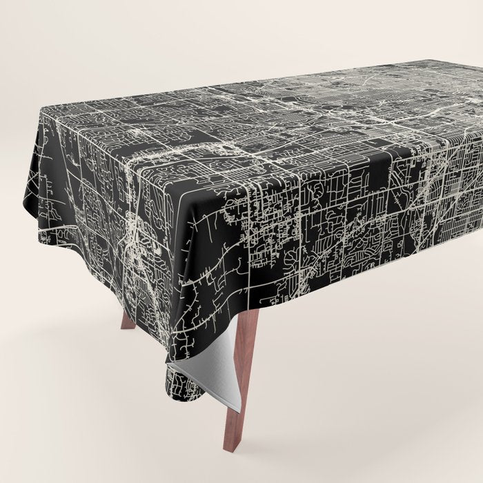 Milwaukee City Map Tablecloth Gallery Image 1