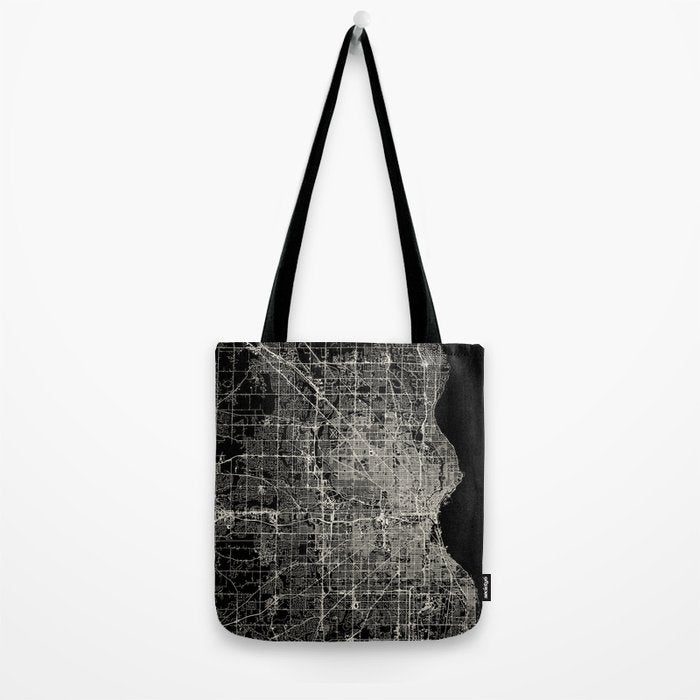 Milwaukee City Map Tote Bag Gallery Image 2