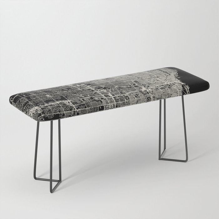 Milwaukee City Map Bench Gallery Image 1