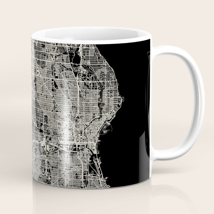 Milwaukee City Map Coffee Mug Gallery Image 1