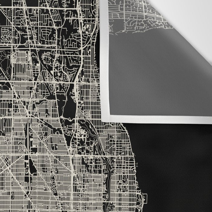 Milwaukee City Map Wall Tapestry Gallery Image 3