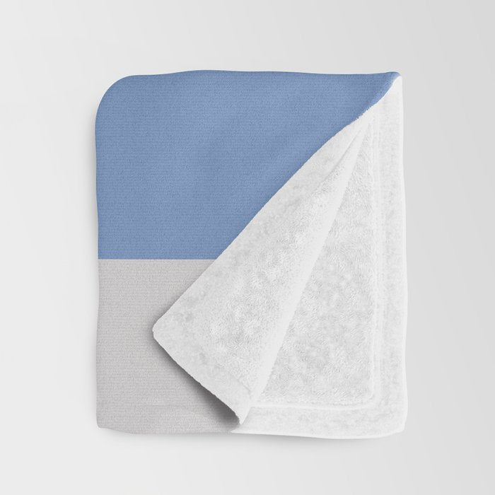 Complementary Blue & Yellow Colorful Geometric Pattern Throw Blanket Gallery Image 3