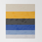 Complementary Blue & Yellow Colorful Geometric Pattern Throw Blanket Gallery Image 2