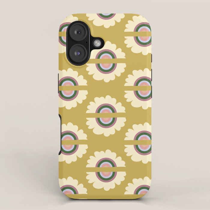 Retro Rainbow Flower - Gold iPhone Case Gallery Image 1