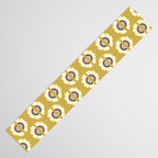 Retro Rainbow Flower - Gold Table Runner Gallery Image 3