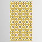 Retro Rainbow Flower - Gold Tablecloth Gallery Image 2