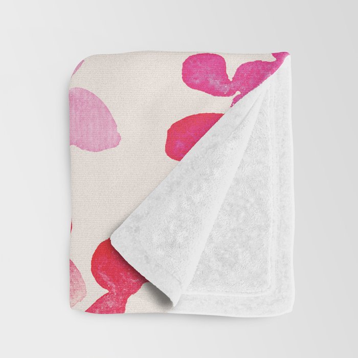 Watercolor flowers in pink and red pattern Throw Blanket Gallery Image 3