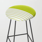 Two Tone Line Curvature LXXVII Lime Green Modern Arch Abstract Stool Gallery Image 2