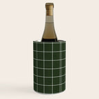 Small Grid Pattern - Deep Green Wine Chiller Gallery Image 2