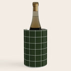 Small Grid Pattern - Deep Green Wine Chiller Gallery Image 1