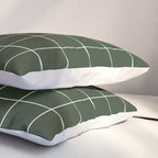 Small Grid Pattern - Deep Green Pillow Sham Gallery Image 3