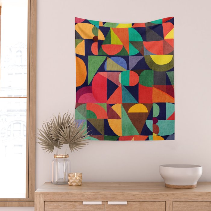 Color Blocks Wall Tapestry Gallery Image 2