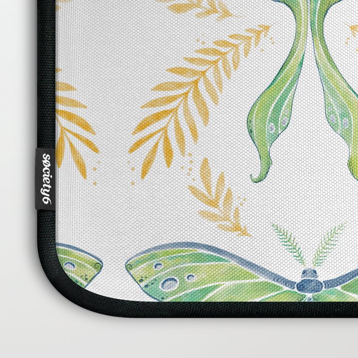 Watercolor Luna Moth Laptop Sleeve Gallery Image 3
