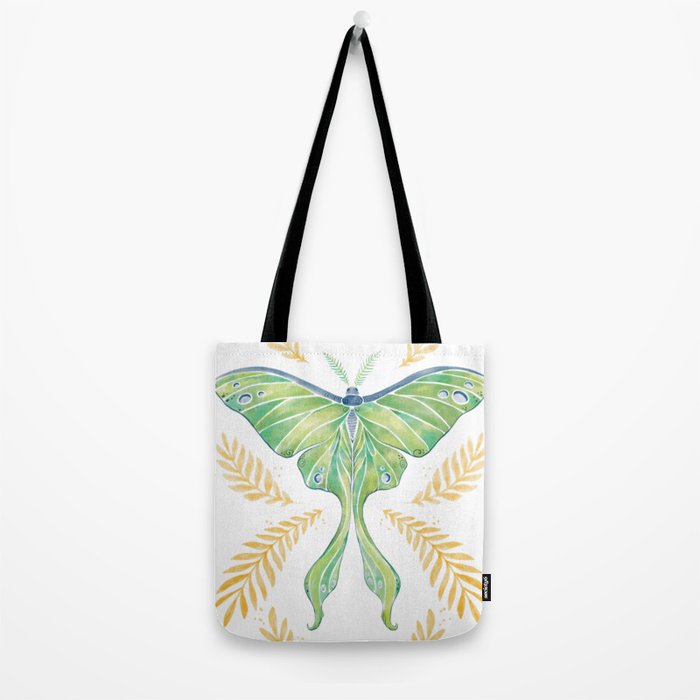 Watercolor Luna Moth Tote Bag Gallery Image 2