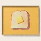 Toast with Butter polygon art Serving Tray Gallery Image 1