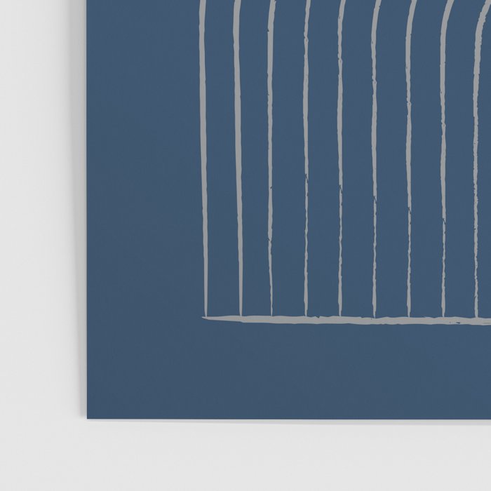 Moon Mountain Blue - Mid Century Modern Poster Gallery Image 3