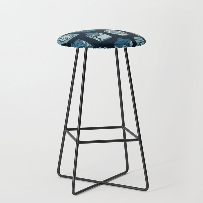 Chinese Tea {Blue Willow Dark} Stool Gallery Image 1