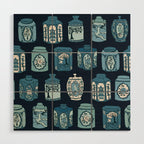 Chinese Tea {Blue Willow Dark} Wood Wall Art Gallery Image 1