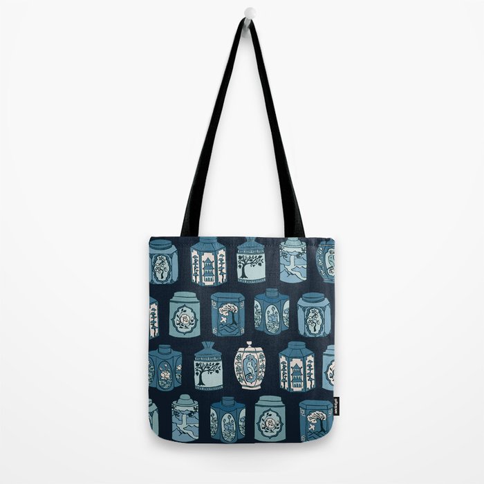 Chinese Tea {Blue Willow Dark} Tote Bag Gallery Image 2