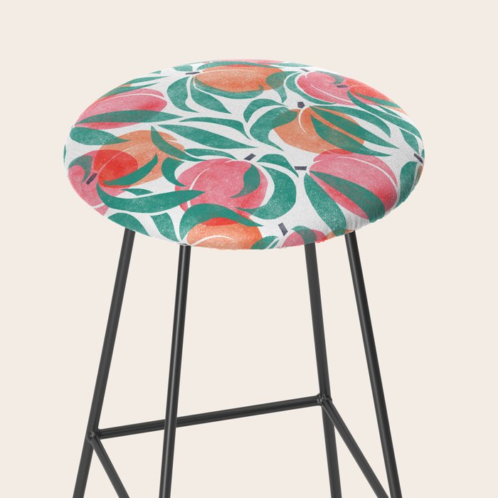Peaches - peach pink and teal Stool Gallery Image 2