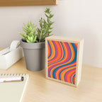 Wavy Stripes III - Retro Rainbow Mini Art Print Gallery Image 2