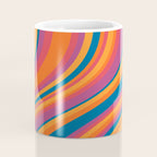 Wavy Stripes III - Retro Rainbow Coffee Mug Gallery Image 4