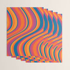 Wavy Stripes III - Retro Rainbow Wrapping Paper Gallery Image 3