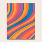 Wavy Stripes III - Retro Rainbow Notebook Gallery Image 4