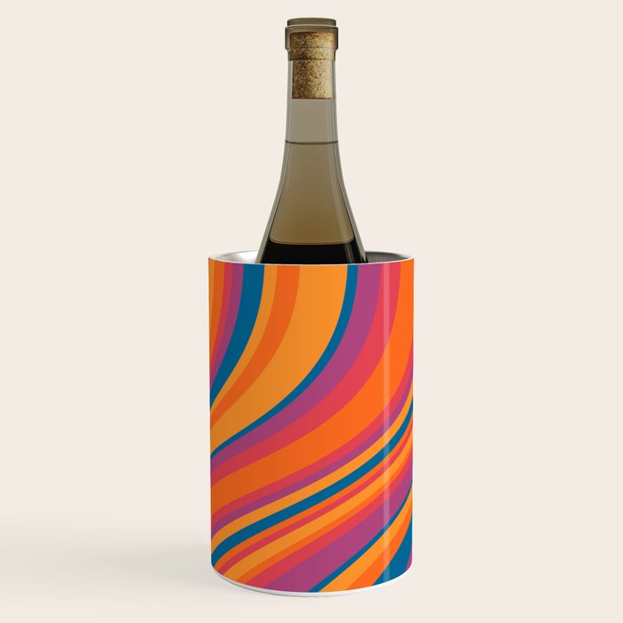 Wavy Stripes III - Retro Rainbow Wine Chiller Gallery Image 2