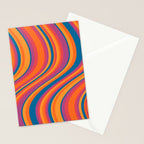 Wavy Stripes III - Retro Rainbow Stationery Card Gallery Image 2