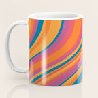 Wavy Stripes III - Retro Rainbow Coffee Mug Gallery Image 3