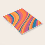 Wavy Stripes III - Retro Rainbow Notebook Gallery Image 3