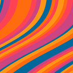 Wavy Stripes III - Retro Rainbow Coffee Mug Gallery Image 2
