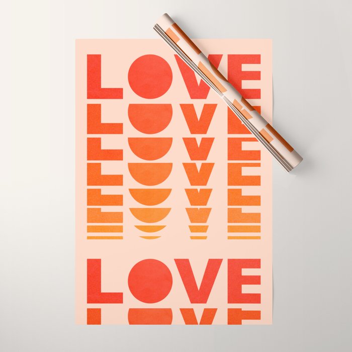 Abstraction_LOVE_SUNSET_Minimalism_001 Wrapping Paper Gallery Image 1