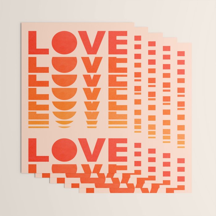Abstraction_LOVE_SUNSET_Minimalism_001 Wrapping Paper Gallery Image 3